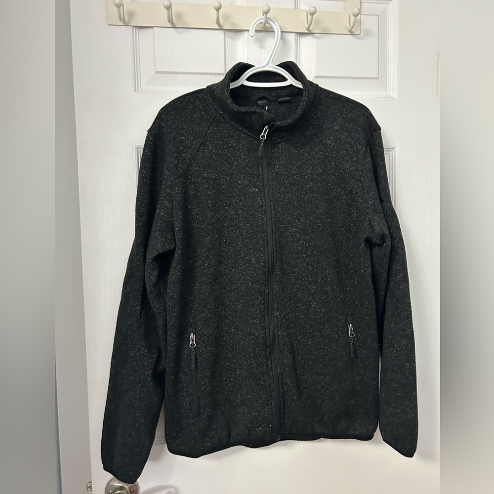 OCK Men's Charcoal Heather Full-Zip Sweater Jacket